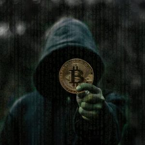 MaxPixel.freegreatpicture.com-Technology-Blockchain-Crypto-Digital-Dark-3123582 Persona encapuchada sosteniendo una monea con el símbolo de bitcoin