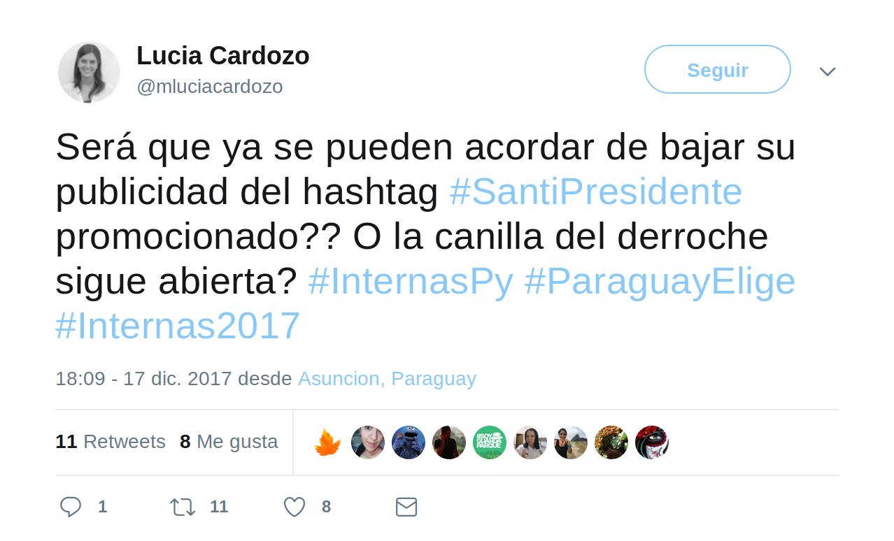 Figura 1. Ejemplo de tweet recolectado