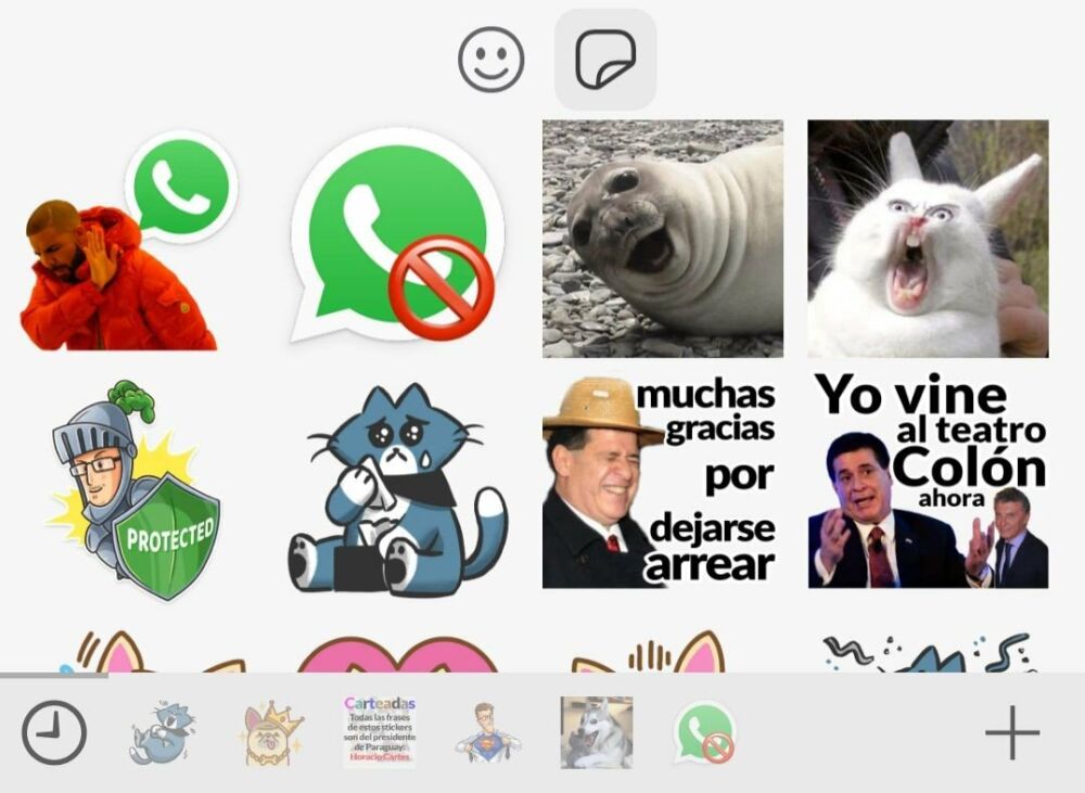 Se ven algunos stickers de Signal