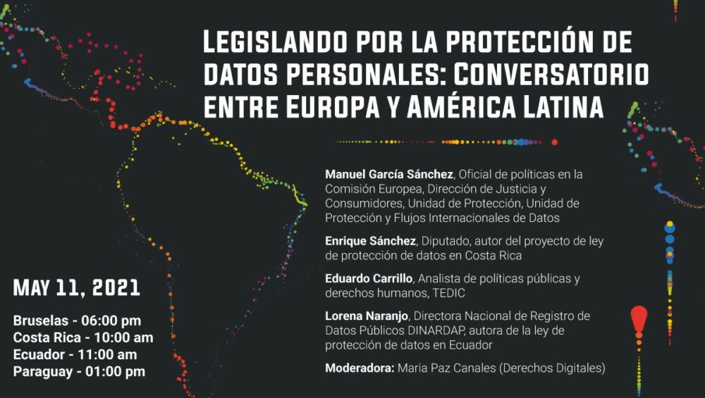 Flyer conversatorio access now ley de datos personales