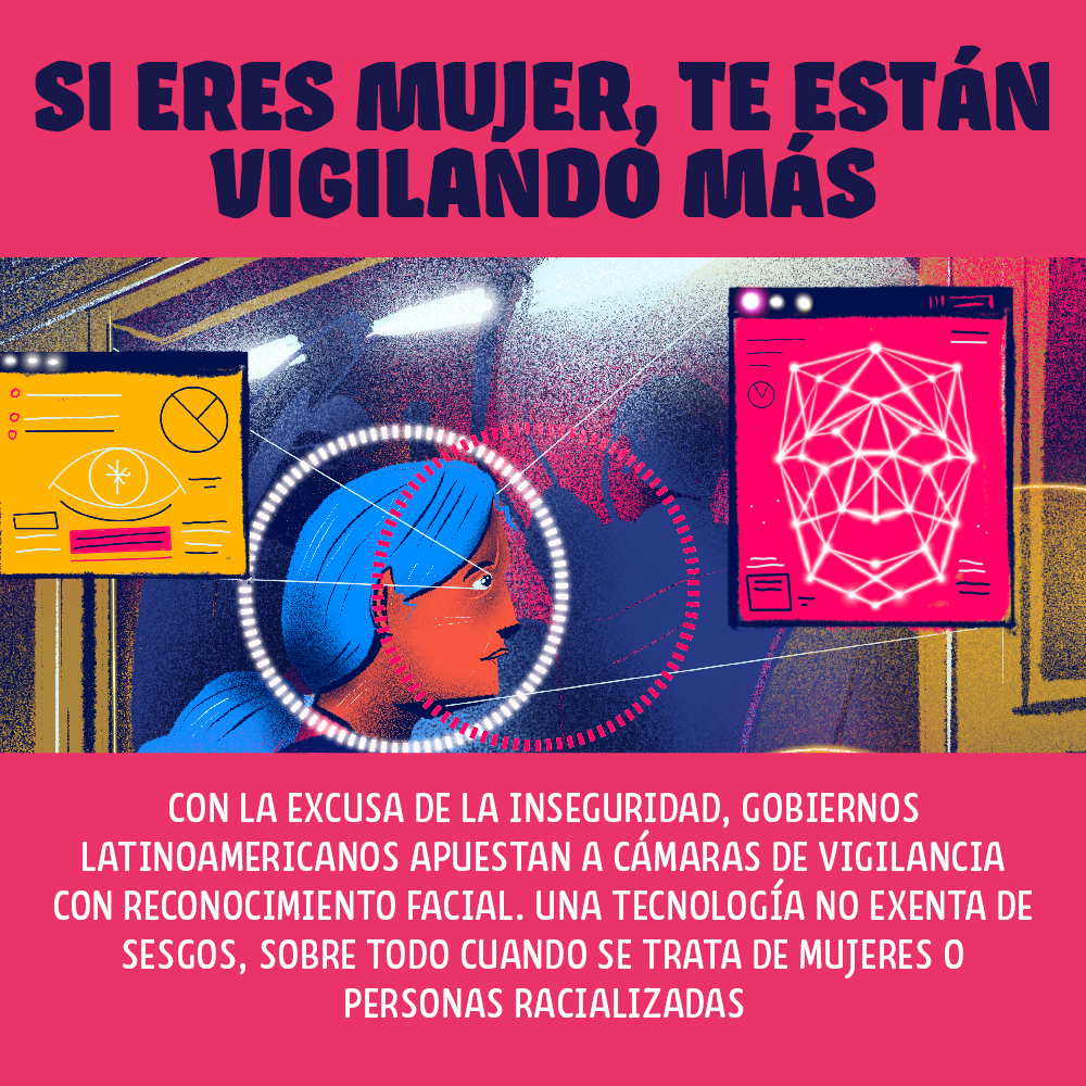 Flyer principal del artículo "Si eres mujer o una persona racializada, te están vigilando"