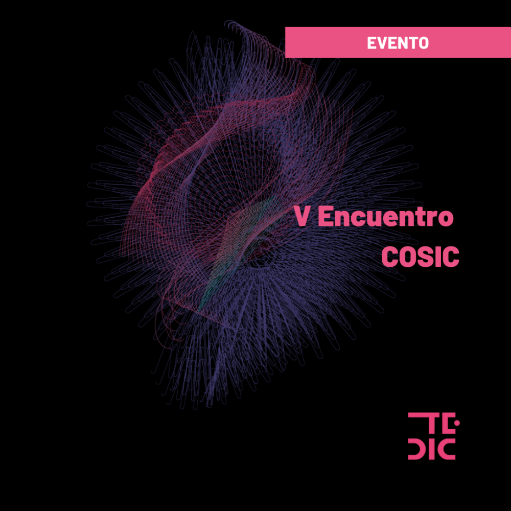 Flyer con la inscripción "Quinto encuentro COSIC"