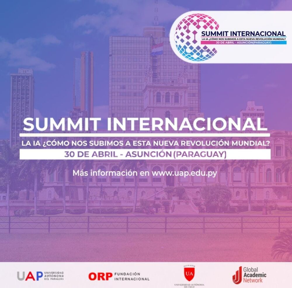 Placa y texto: Summit Internacional