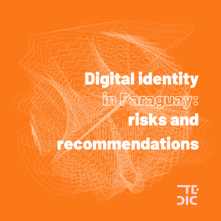 flyer with text: digital identity in Paraguay: risks and recommendations
